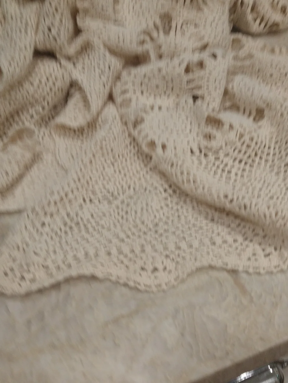 Vintage Cotton Crochet Tablecloth 54 X 85